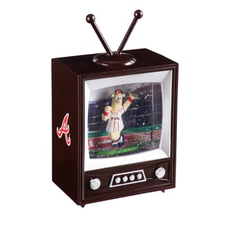 "Atlanta Braves 8"" Vintage TV Water Globe Lantern with Mascot"