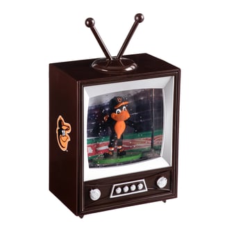 "Baltimore Orioles 8"" Vintage TV Water Globe Lantern with Mascot"