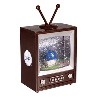 "Los Angeles Dodgers 8"" Vintage TV Water Globe Lantern with Mascot"