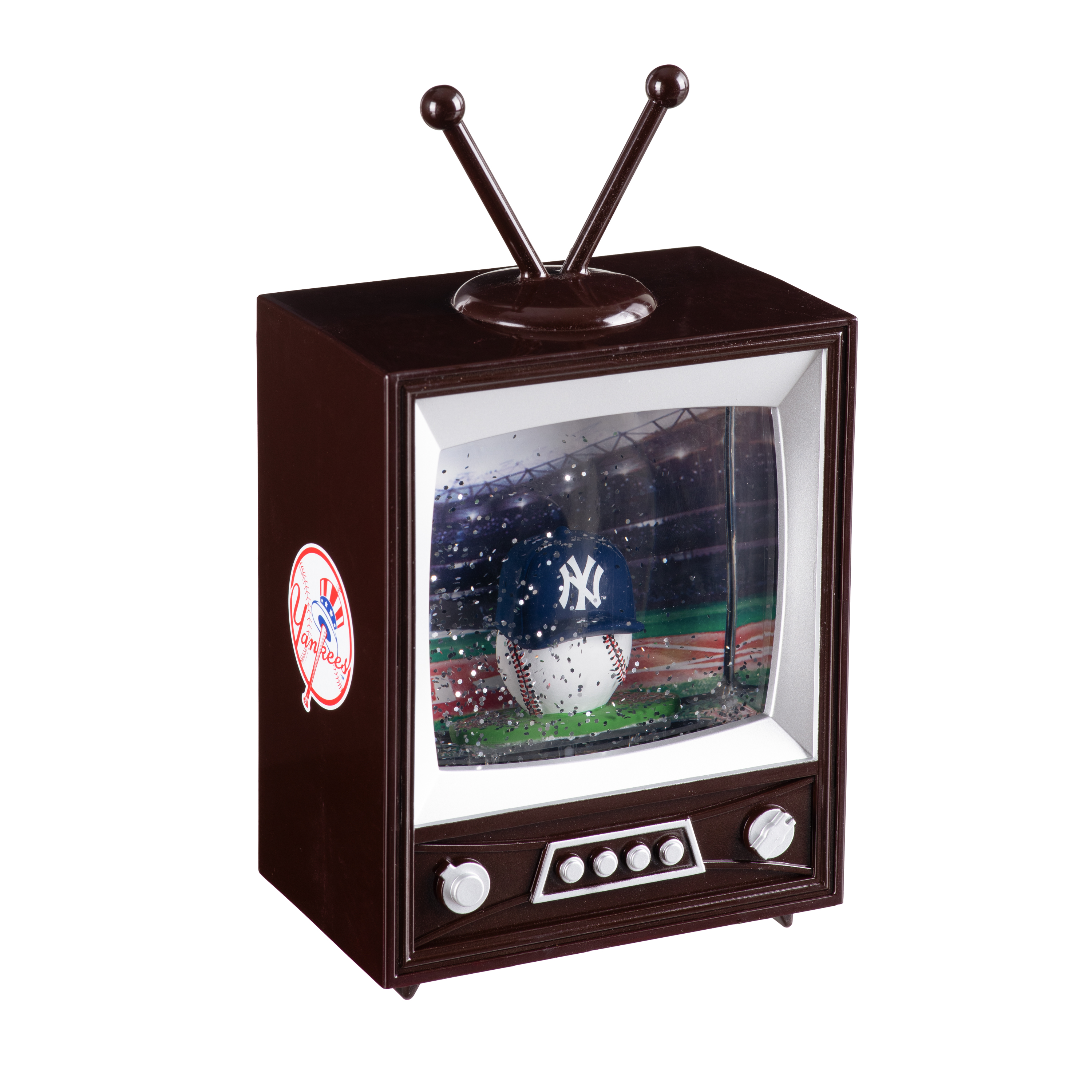 New York Yankees 8" Vintage TV Water Globe Lantern with Mascot