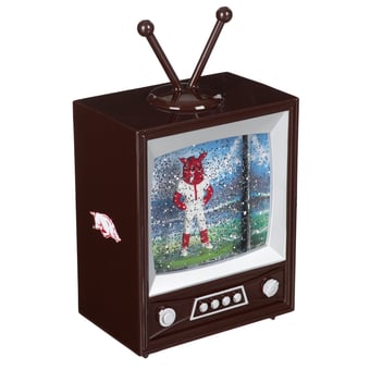 "Arkansas Razorbacks 8"" Vintage TV Water Globe Lantern with Mascot"