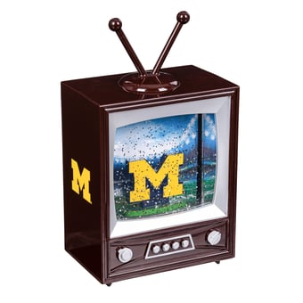 "Michigan Wolverines 8"" Vintage TV Water Globe Lantern with Mascot"