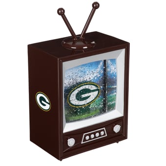 "Green Bay Packers 8"" Vintage TV Water Globe Lantern with Mascot"
