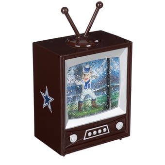 "Dallas Cowboys 8"" Vintage TV Water Globe Lantern with Mascot"