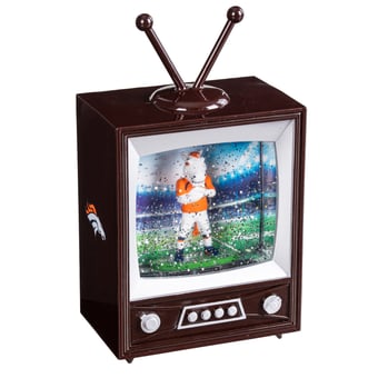 "Denver Broncos 8"" Vintage TV Water Globe Lantern with Mascot"