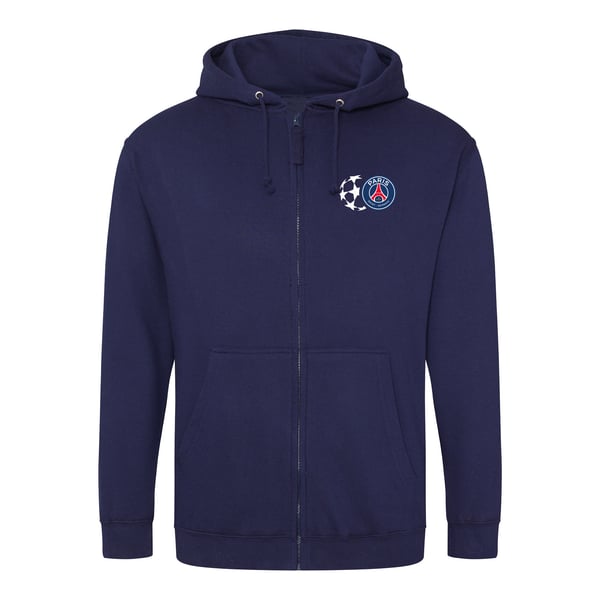 Sweat à capuche zippé PSG UCL 25/26 - Bleu