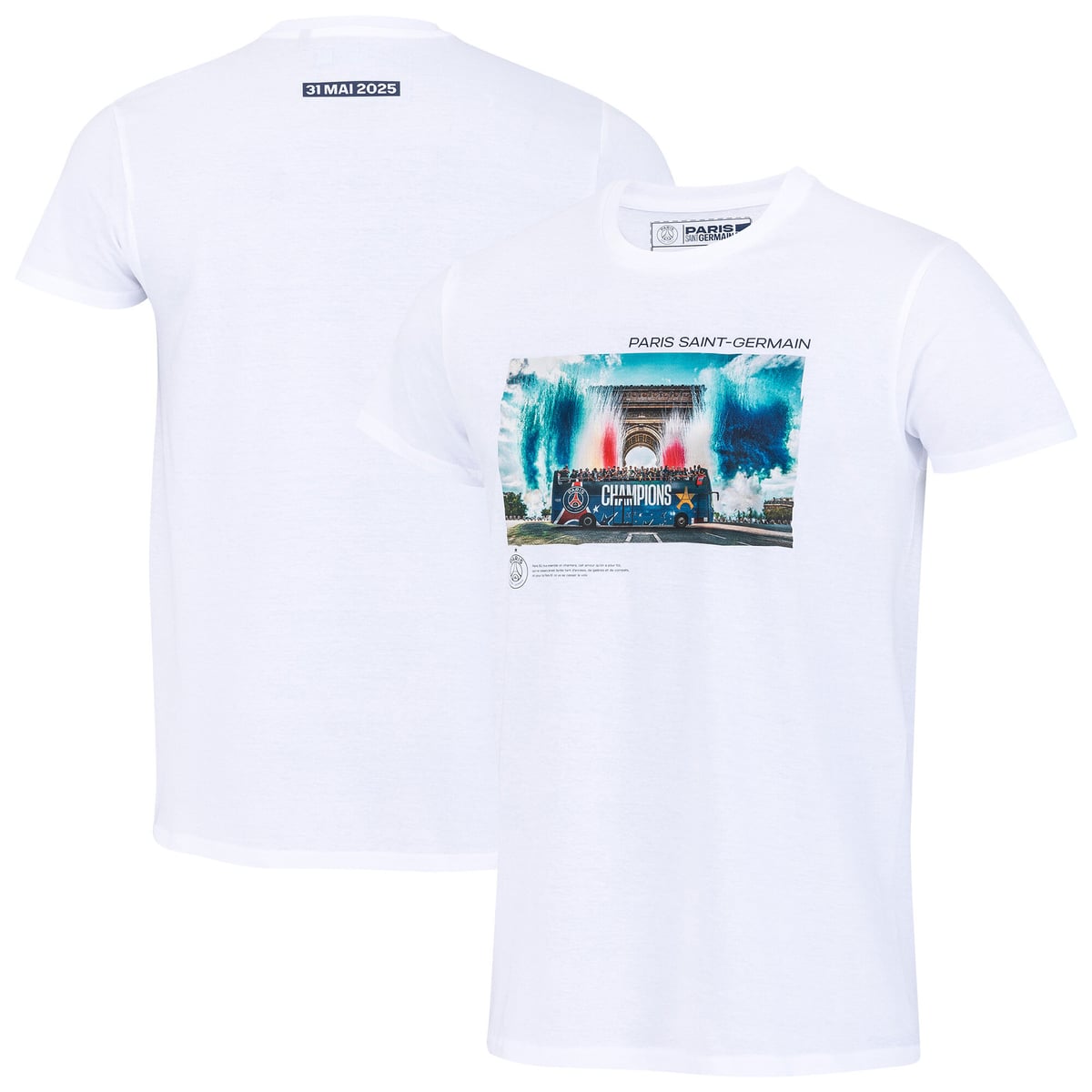 T-Shirt PSG 31 Mai 2025 - Blanc
