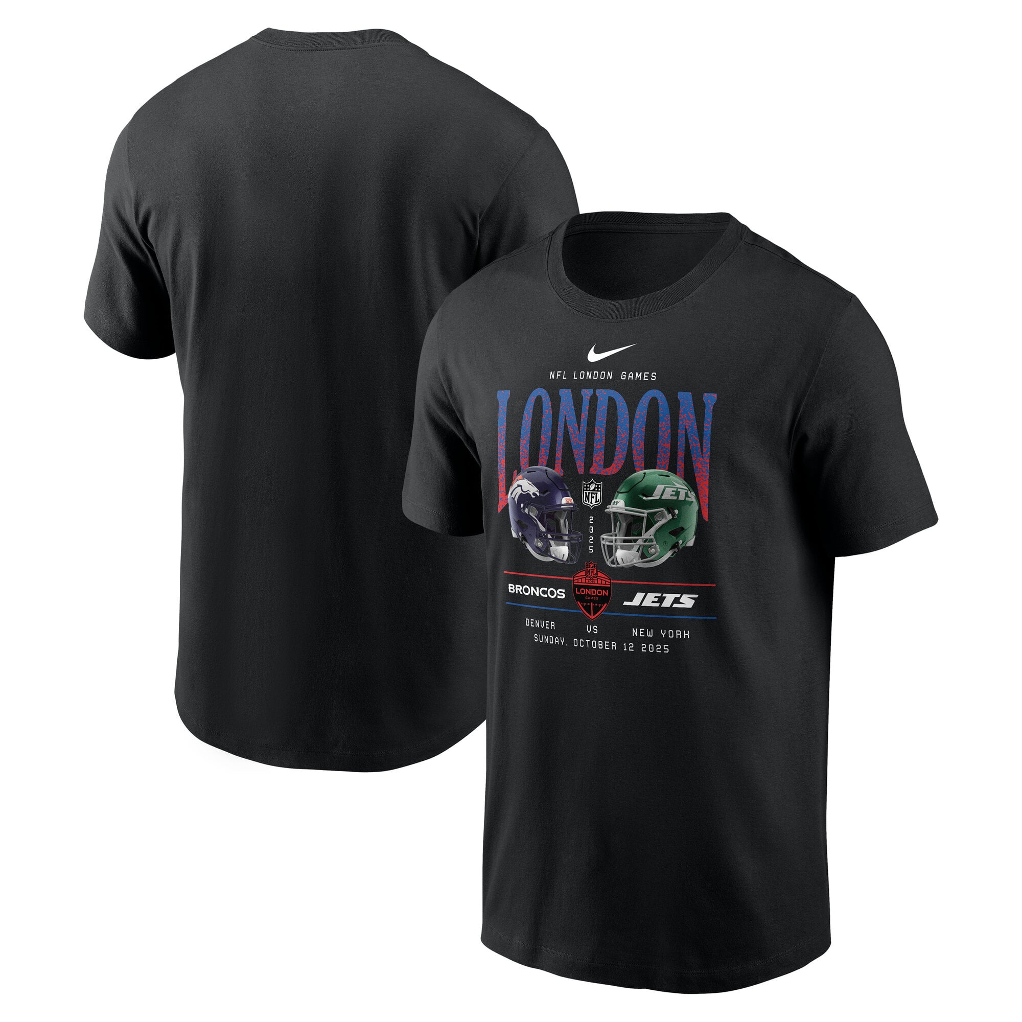 NFL London - Sudadera con capucha de forro polar Nike Performance Broncos vs Jets