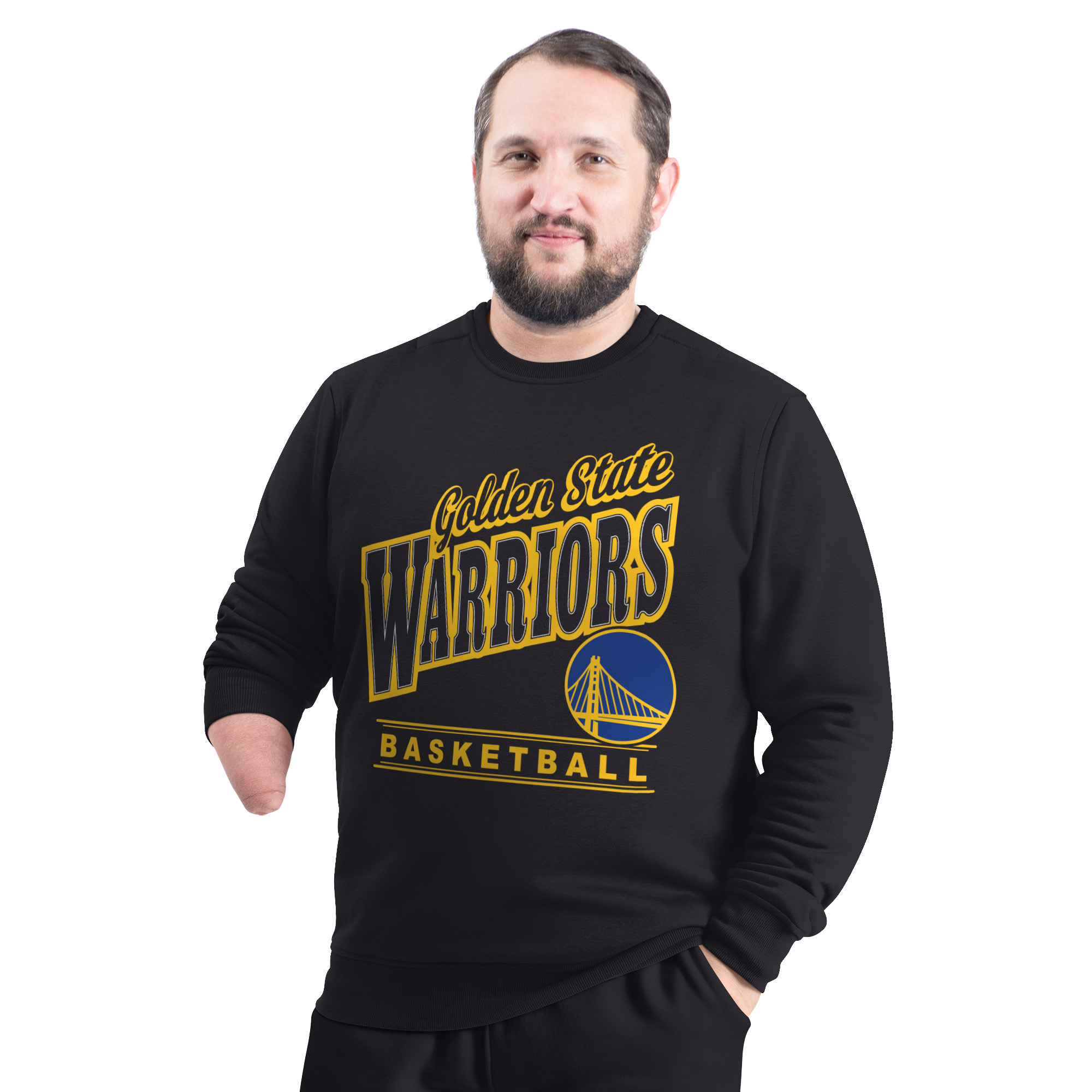 Men’s G-III Sports by Carl Banks Black Golden State Warriors Adaptive Headliner Fleece Crewneck Sweatshirt Men’s G-III Sports by Carl Banks Black Golden State Warriors Adaptive Headliner Fleece Crewneck Sweatshirt