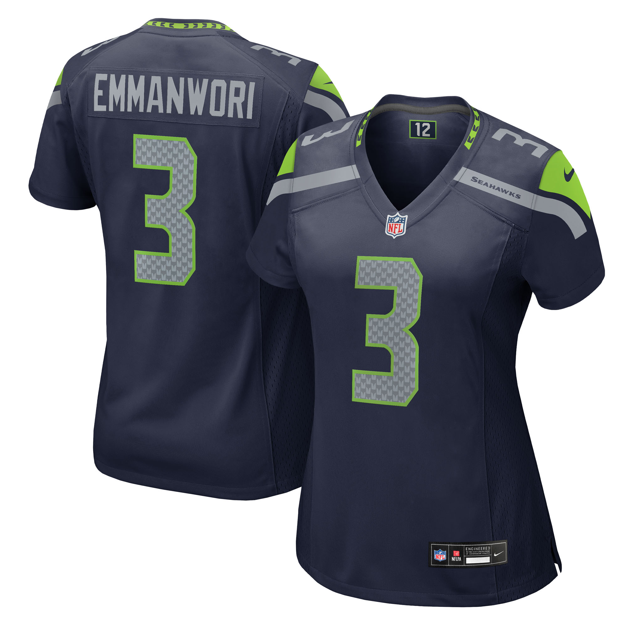Women's Nike Nick Emmanwori  College Navy Seattle Seahawks Team Game Jersey