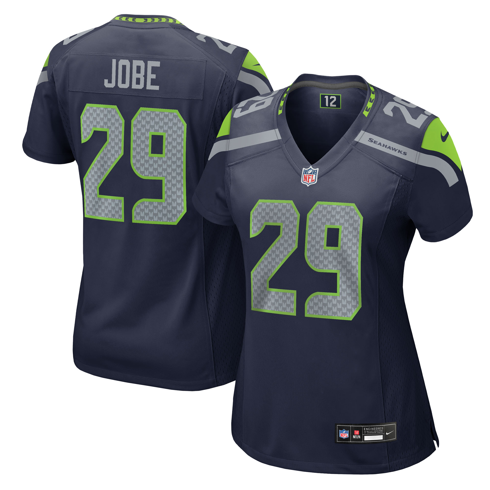Women's Nike Josh Jobe  College Navy Seattle Seahawks Team Game Jersey
