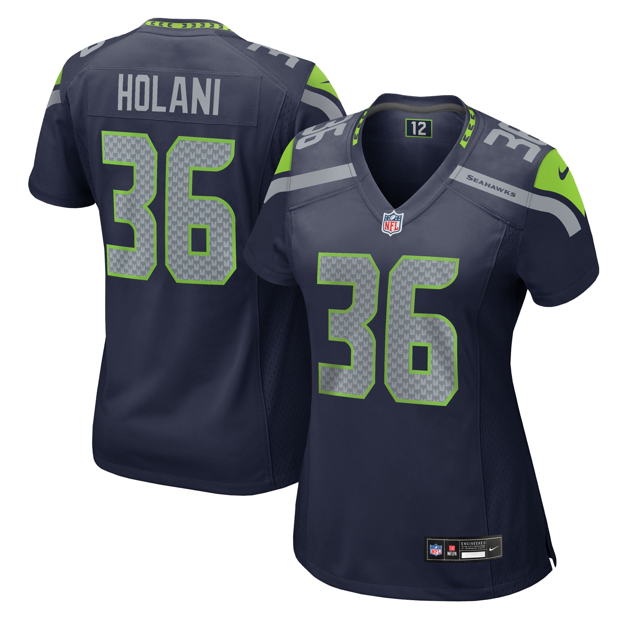 Women's Nike George Holani  College Navy Seattle Seahawks Team Game Jersey