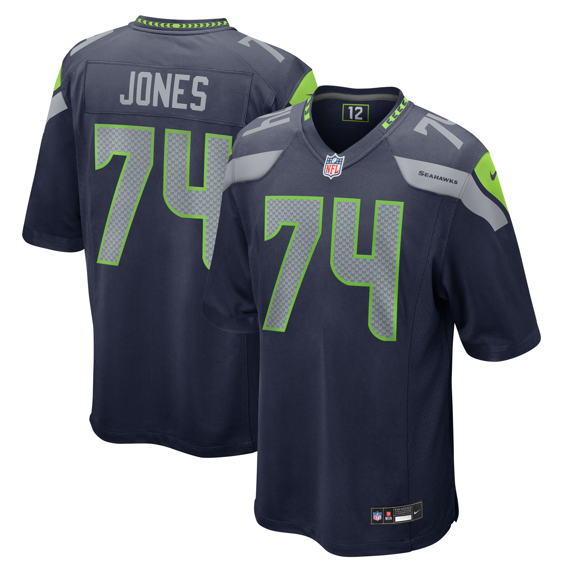 Men's Nike Josh Jones College Navy Seattle Seahawks Team Game Jersey