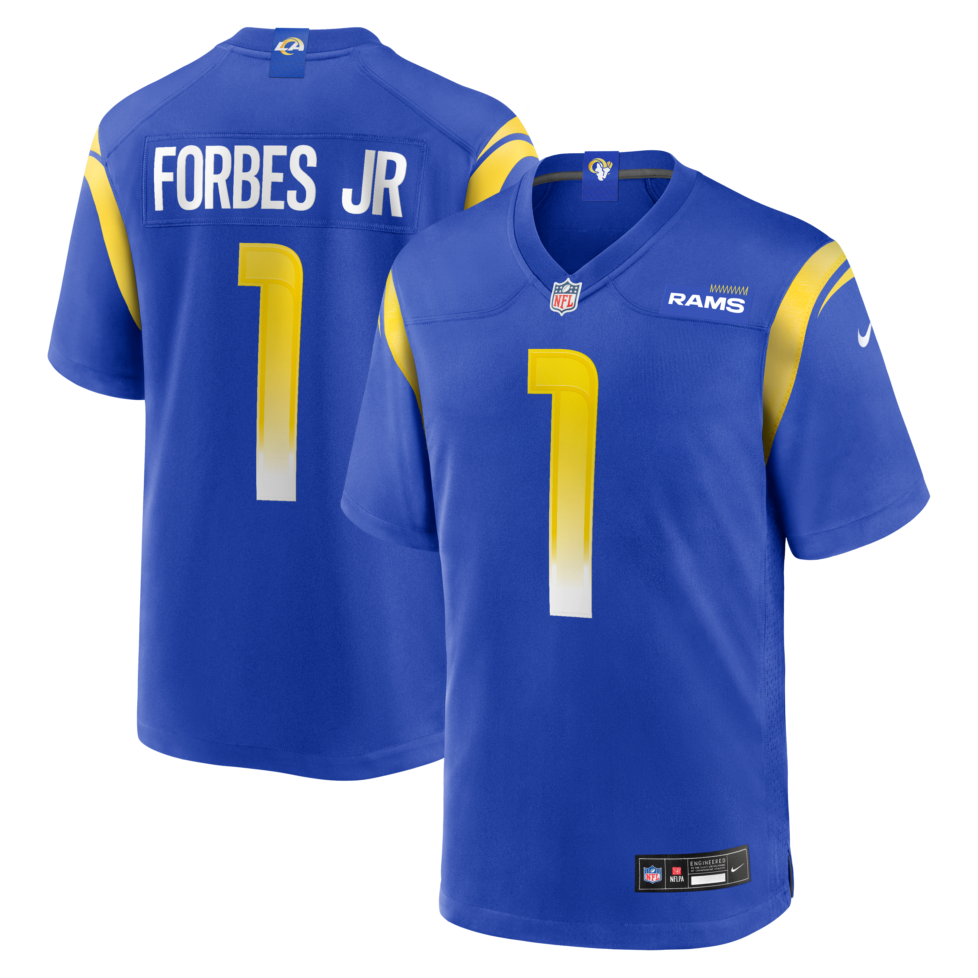 Men's Nike Emmanuel Forbes Jr.  Royal Los Angeles Rams Team Game Jersey