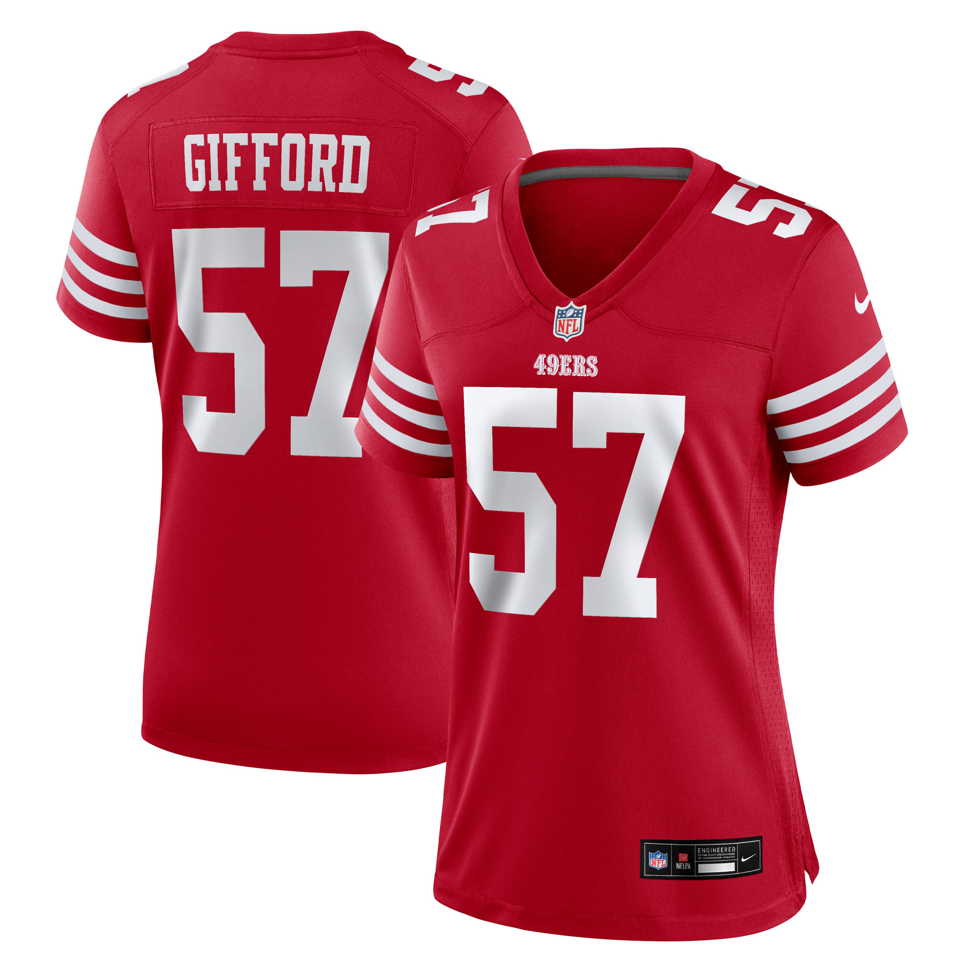 Women's Nike Luke Gifford Scarlet San Francisco 49ers Team Game Jersey