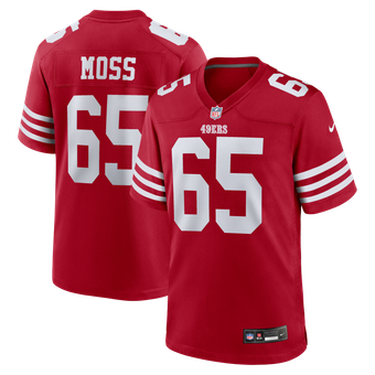 Men's Nike Drew Moss Scarlet San Francisco 49ers Team Game Jersey