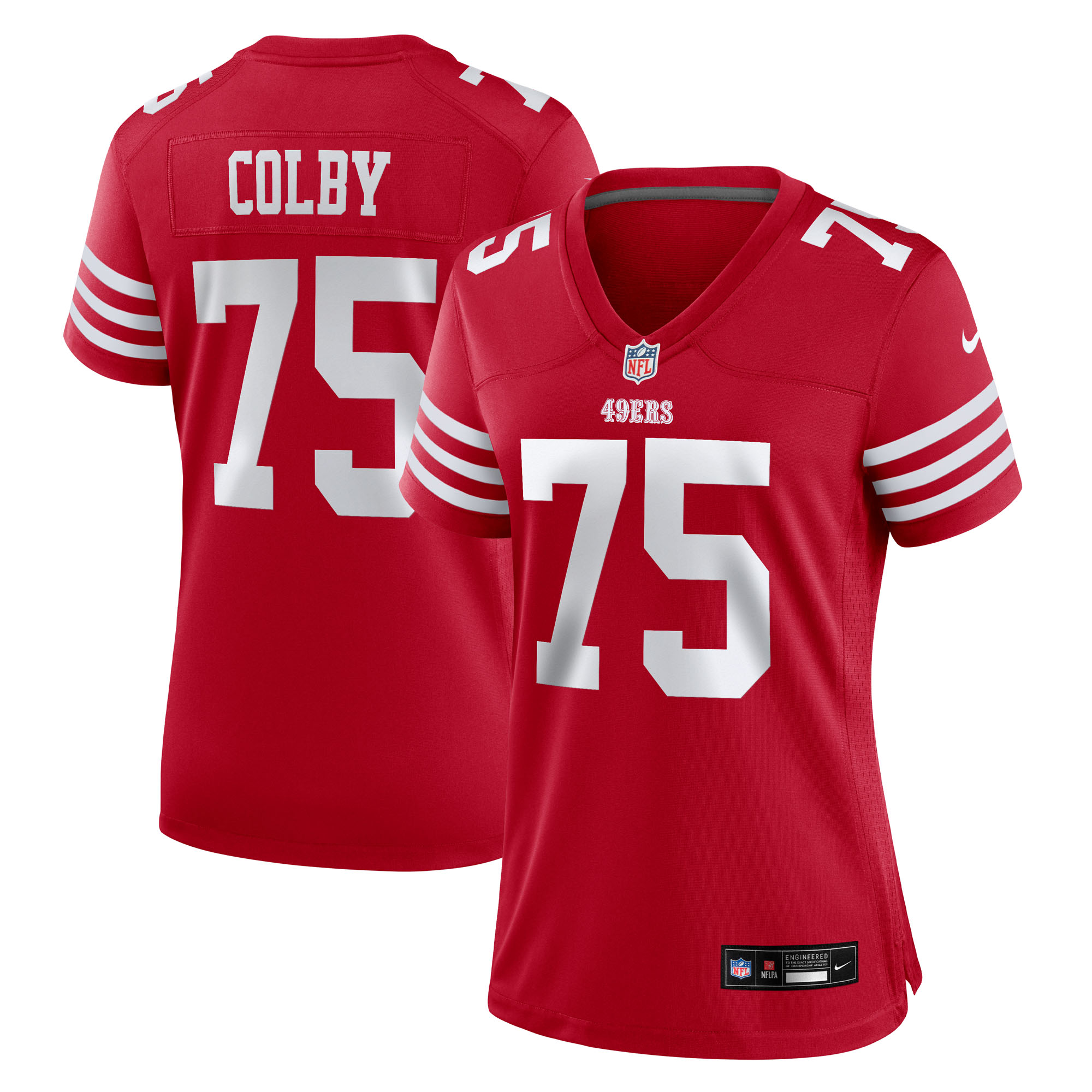 Women's Nike Connor Colby  Scarlet San Francisco 49ers Team Game Jersey