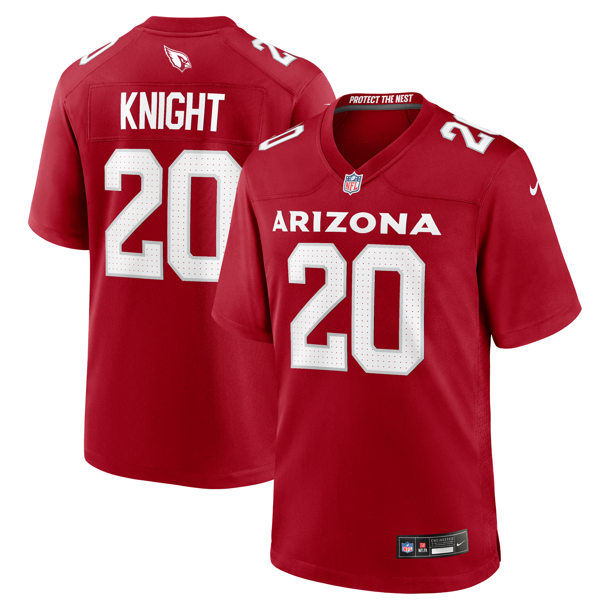 Men's Nike Zonovan Knight Cardinal Arizona Cardinals Team Game Jersey