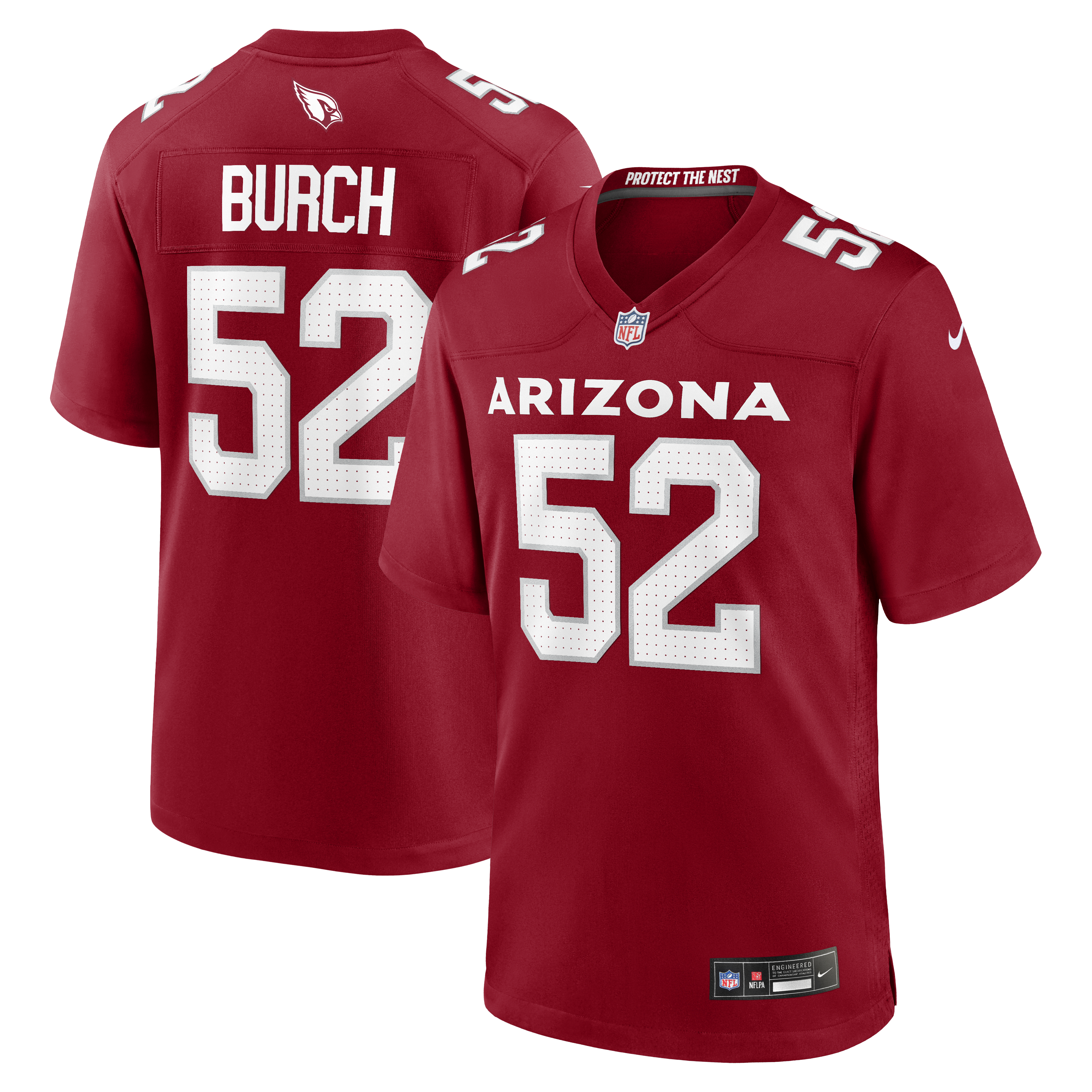 Men's Nike Jordan Burch Cardinal Arizona Cardinals Team Game Jersey