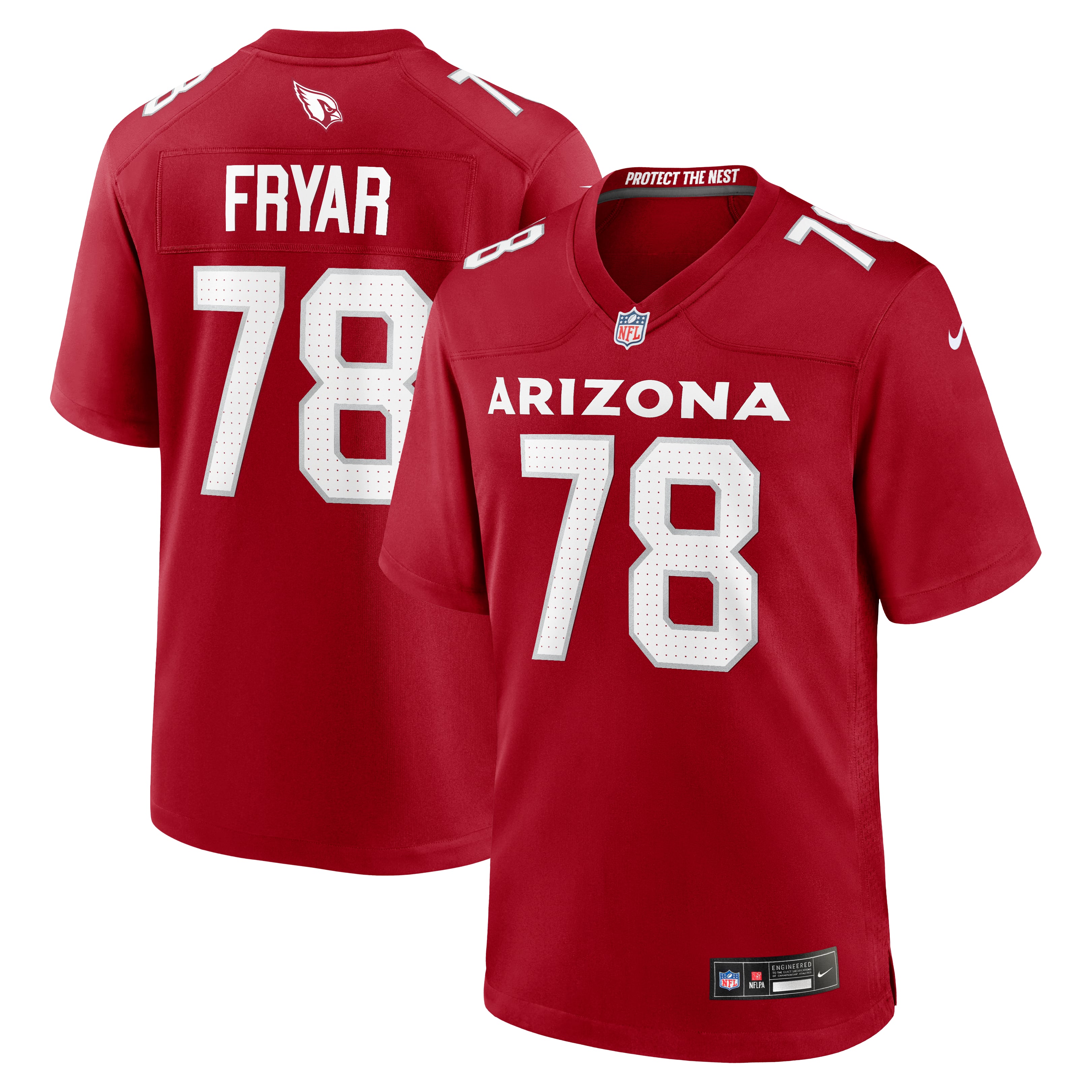 Men's Nike Josh Fryar  Cardinal Arizona Cardinals Team Game Jersey