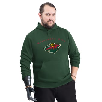 Men's G-III Sports by Carl Banks Green Minnesota Wild Adaptive Classic Team Arc Fleece Hoodie