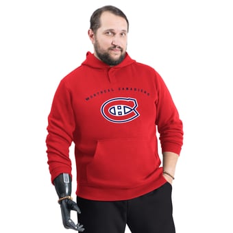 Men's G-III Sports by Carl Banks Red Montreal Canadiens Adaptive Classic Team Arc Fleece Hoodie