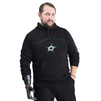 Men's G-III Sports by Carl Banks Black Dallas Stars Adaptive Classic Team Arc Fleece Hoodie