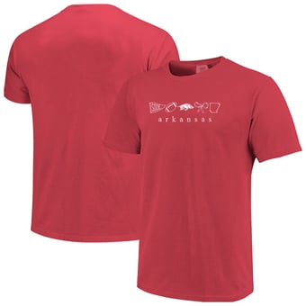 Women's  Cardinal Arkansas Razorbacks Comfort Colors T-Shirt