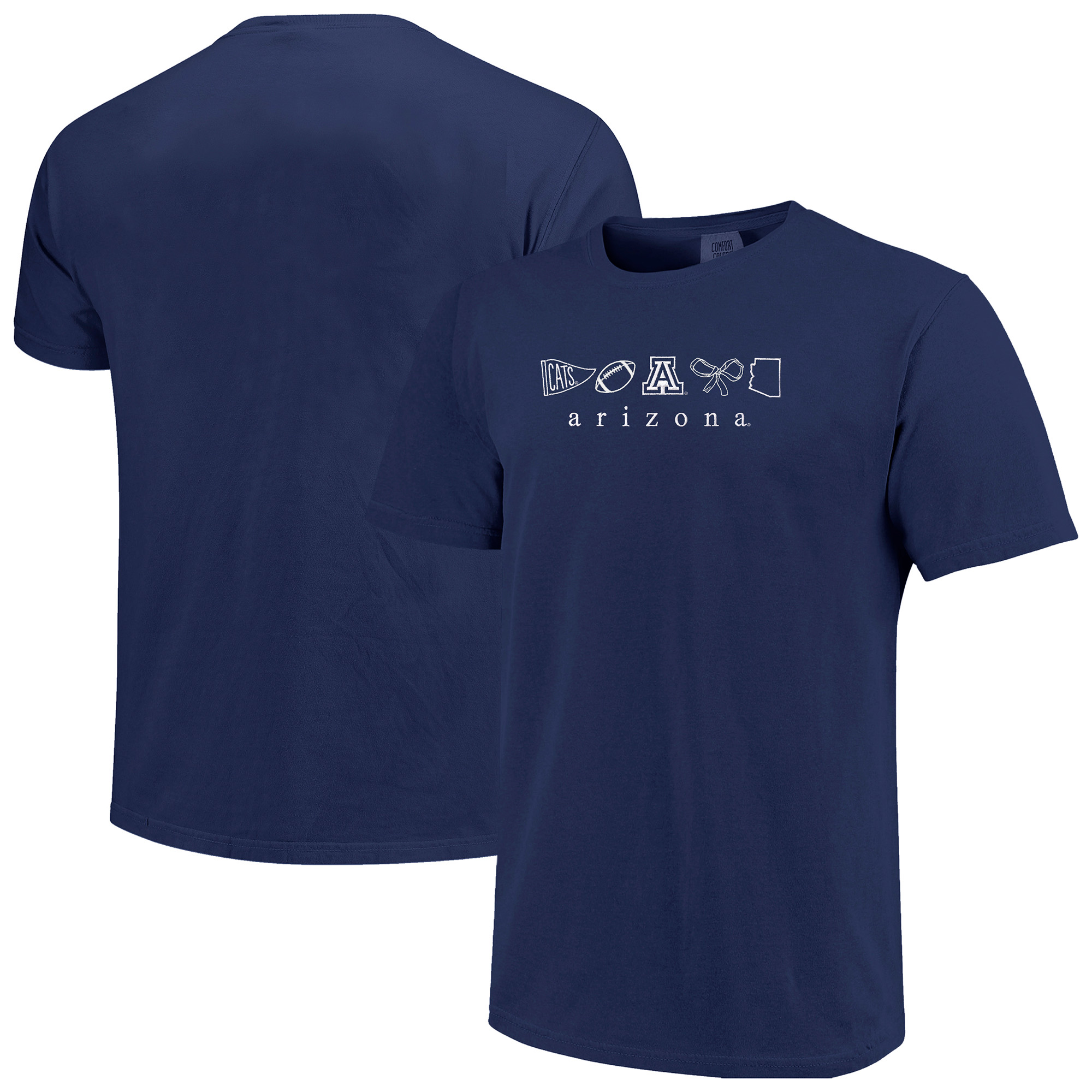 Women's  Navy Arizona Wildcats Comfort Colors T-Shirt