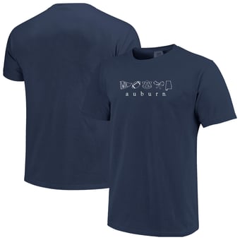 Women's  Navy Auburn Tigers Comfort Colors T-Shirt