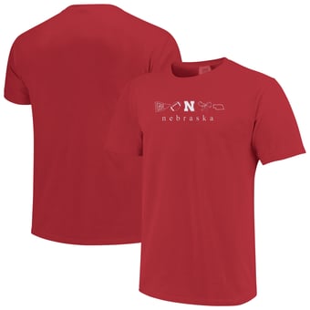 Women's  Scarlet Nebraska Huskers Comfort Colors T-Shirt