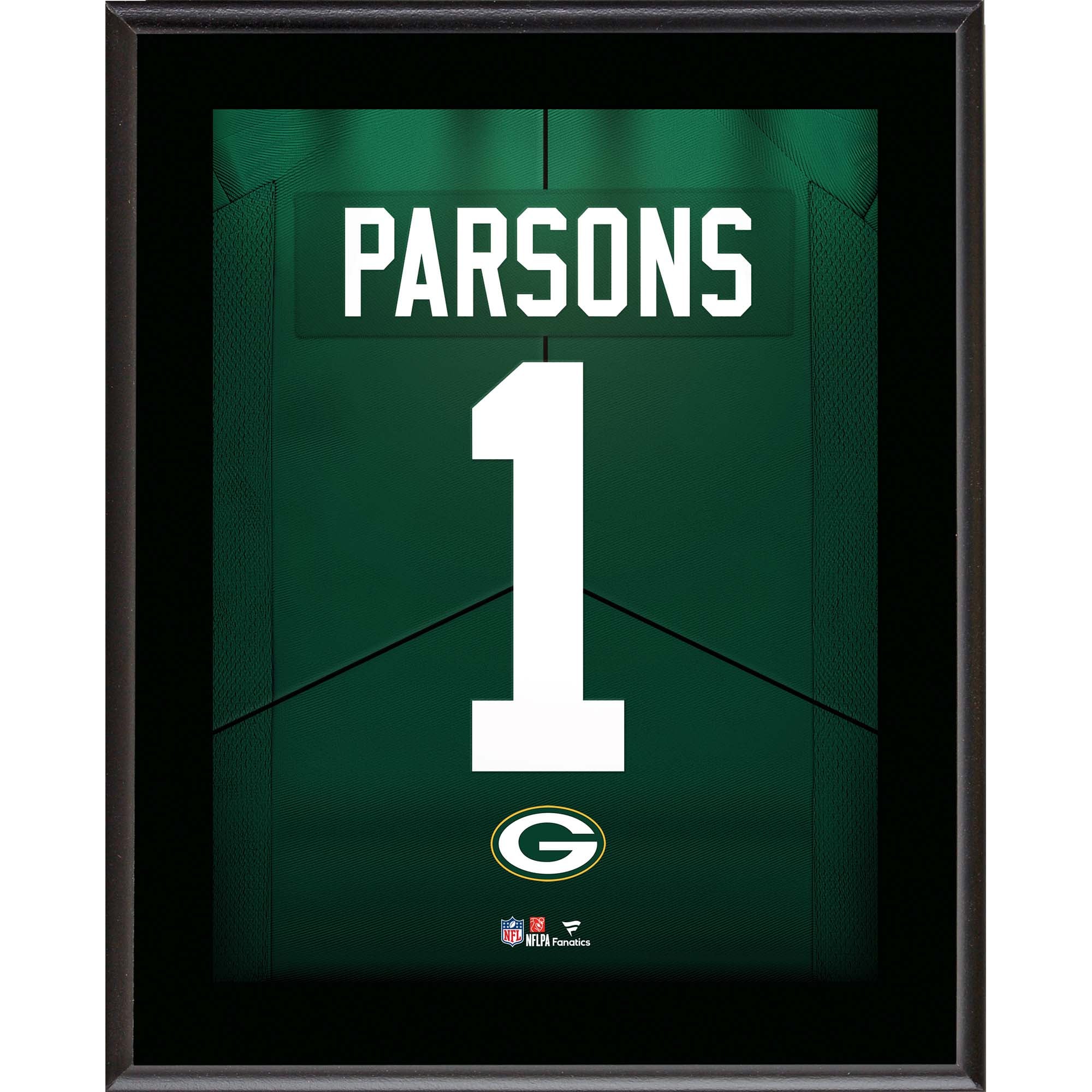 Micah Parsons Green Bay Packers 10.5" x 13" Jersey Number Sublimated Player Plaque