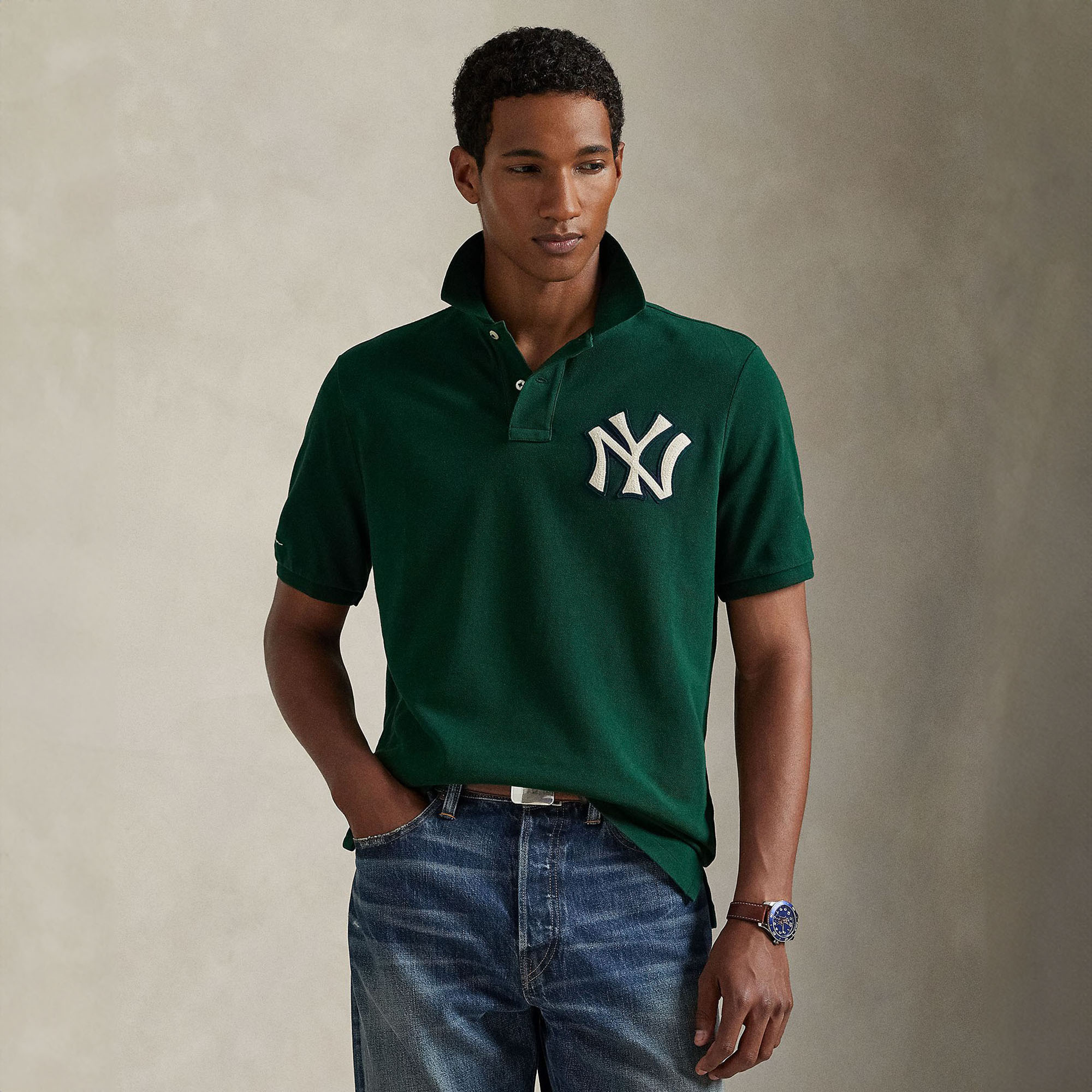 Men's Polo Ralph Lauren Green New York Yankees Polo Shirt
