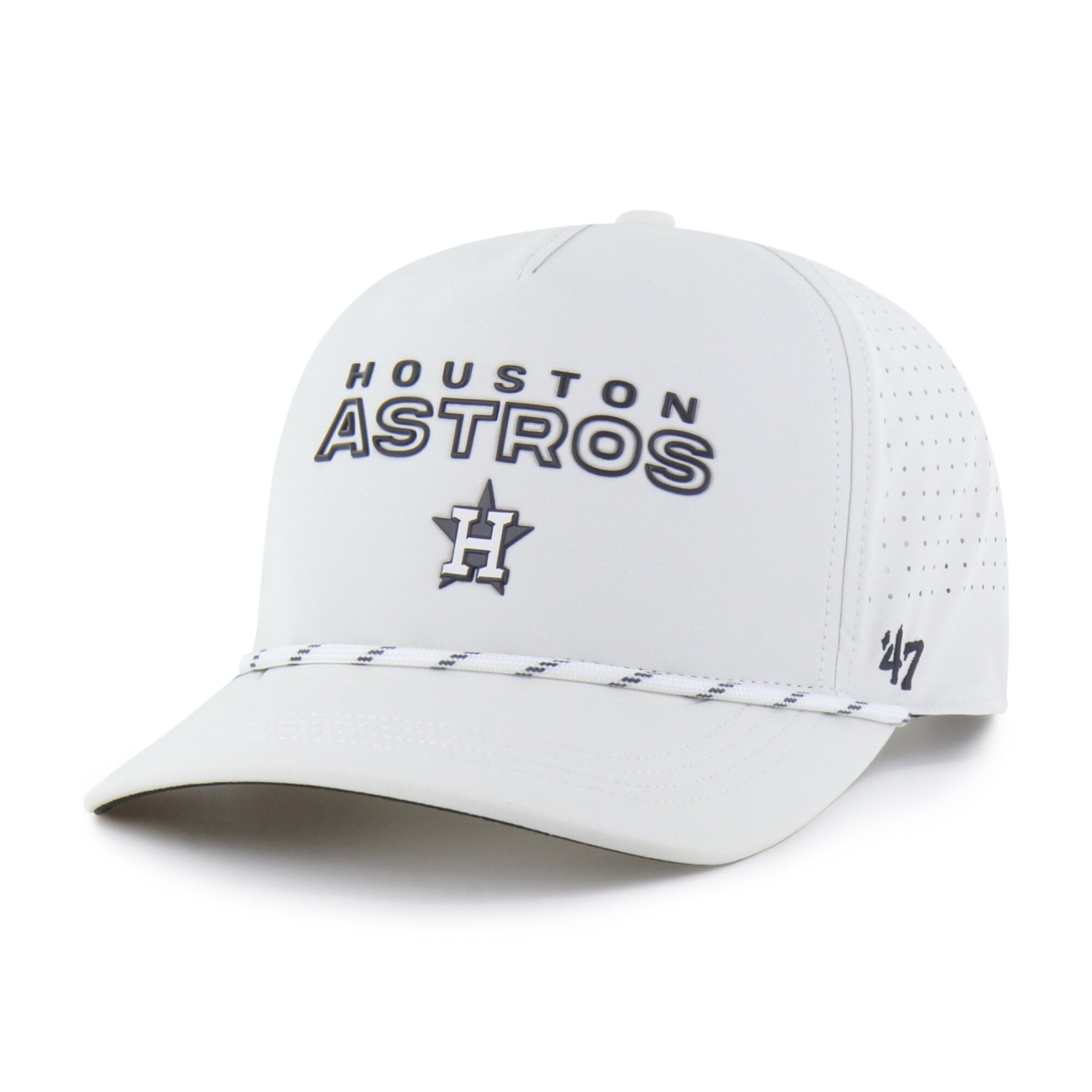 Men's '47  White Houston Astros Forward Vault Hitch Adjustable Hat