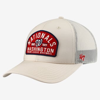 Men's '47  Cream Washington Nationals Leland Adjustable Trucker Hat