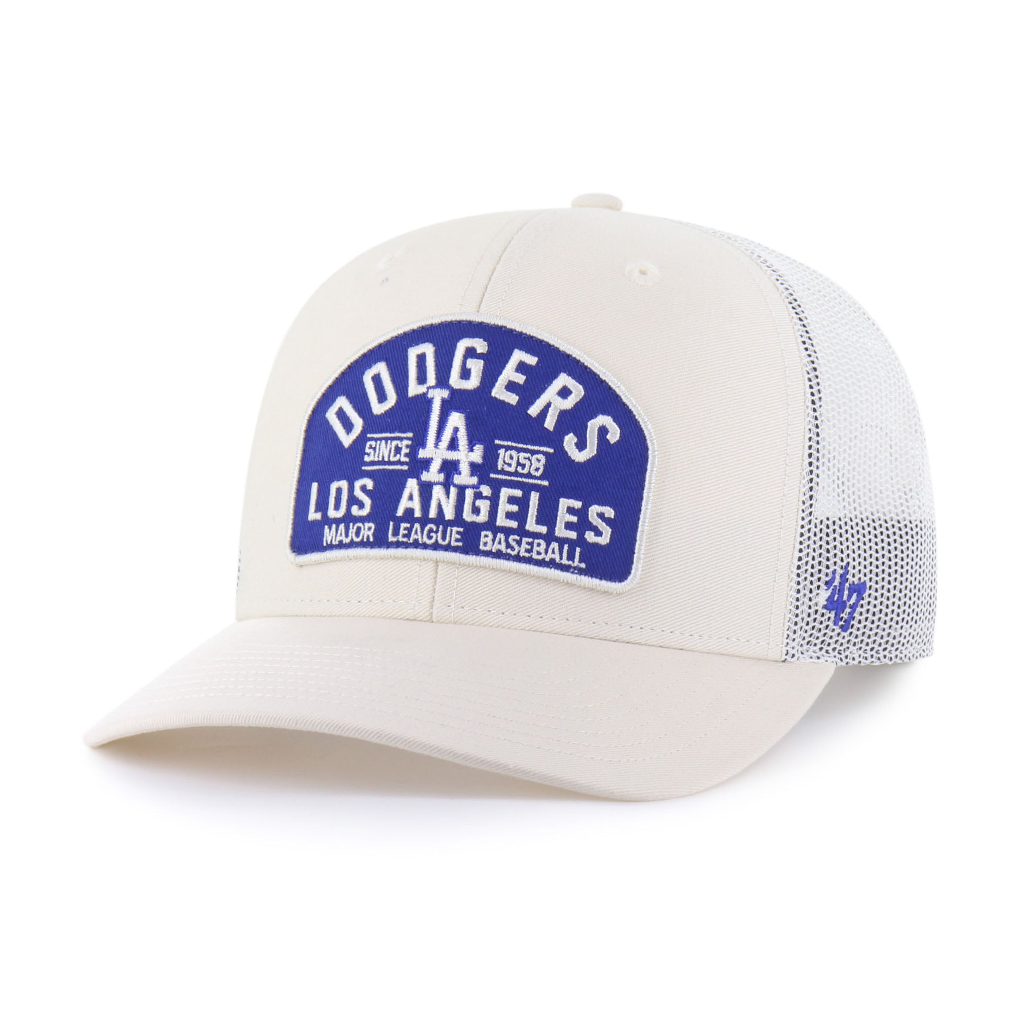 Men's '47  Cream Los Angeles Dodgers Leland Adjustable Trucker Hat