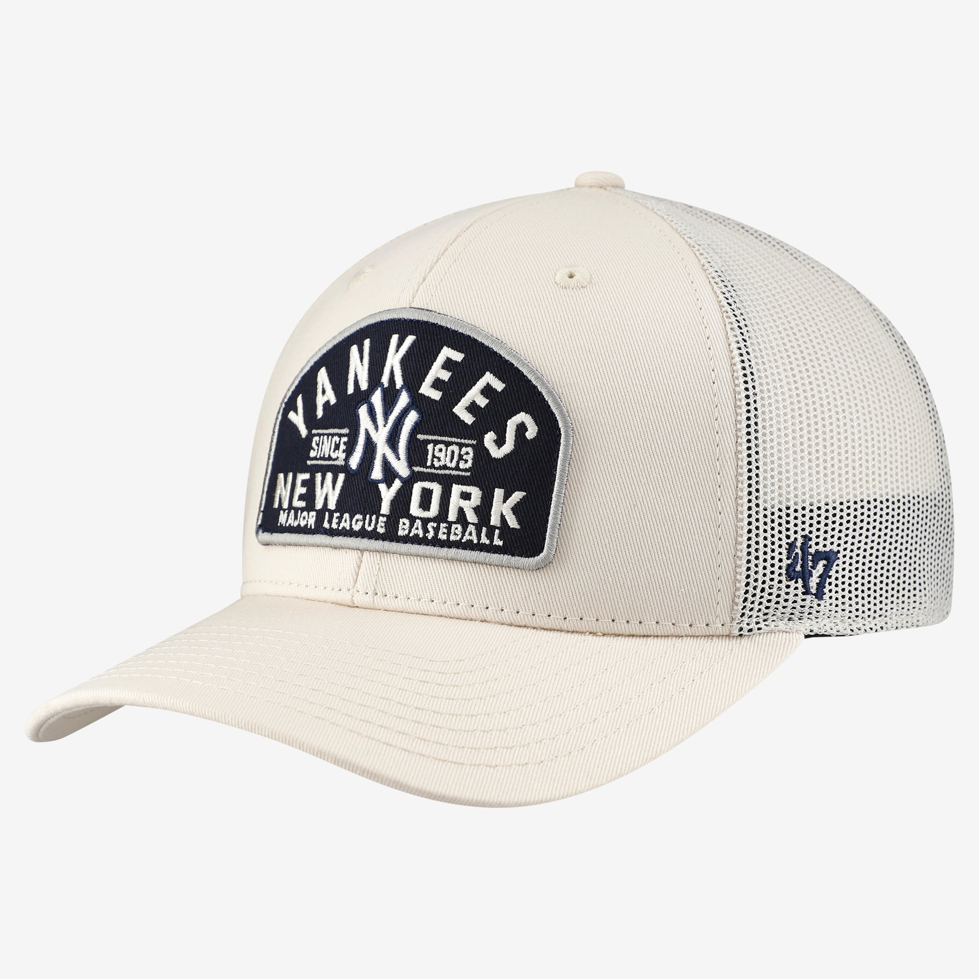 Men's '47  Cream New York Yankees Leland Adjustable Trucker Hat