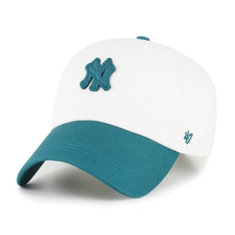 Unisex '47 White/Teal New York Yankees Contemporary Tonal Clean Up Adjustable Hat
