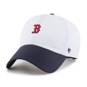 Men's '47 White/Navy Boston Red Sox Vista Mini Clean Up brrr° Adjustable Hat