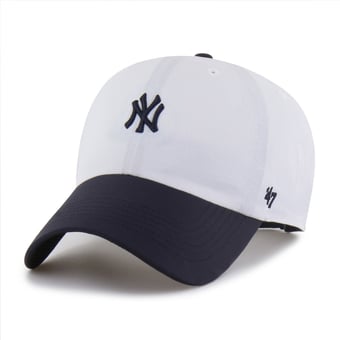 Men's '47 White/Navy New York Yankees Vista Mini Clean Up brrr° Adjustable Hat