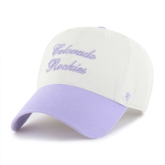 Women's '47 White/Purple Colorado Rockies Gelato Two-Tone Clean Up Adjustable Hat