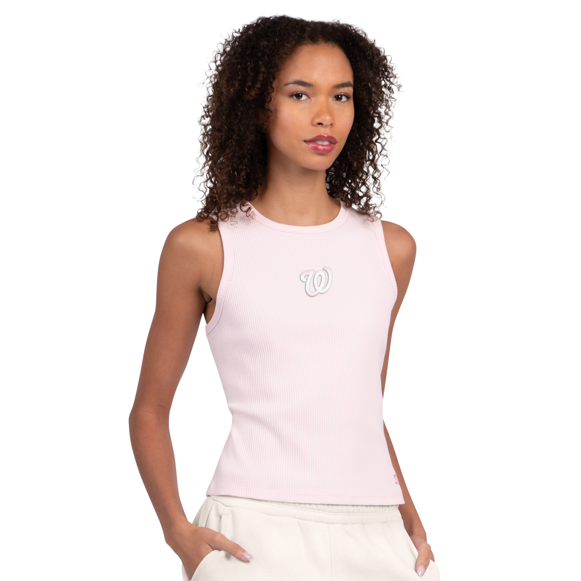 Women’s Starter Light Pink Washington Nationals Pastels Ribbed Tank Top Women’s Starter Light Pink Washington Nationals Pastels Ribbed Tank Top
