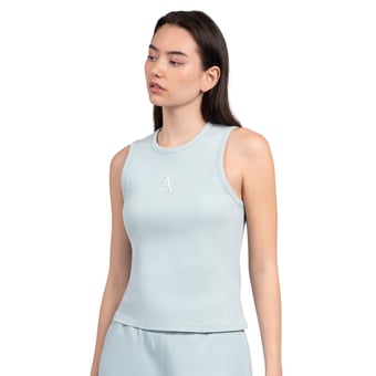 Women's Starter Mint Athletics Pastels Ribbed Tank Top