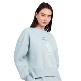 Women's Starter Mint Chicago White Sox Pastels Boxy Fleece Sweatshirt