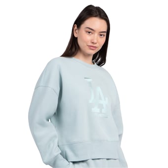 Women's Starter Mint Los Angeles Dodgers Pastels Boxy Fleece Sweatshirt