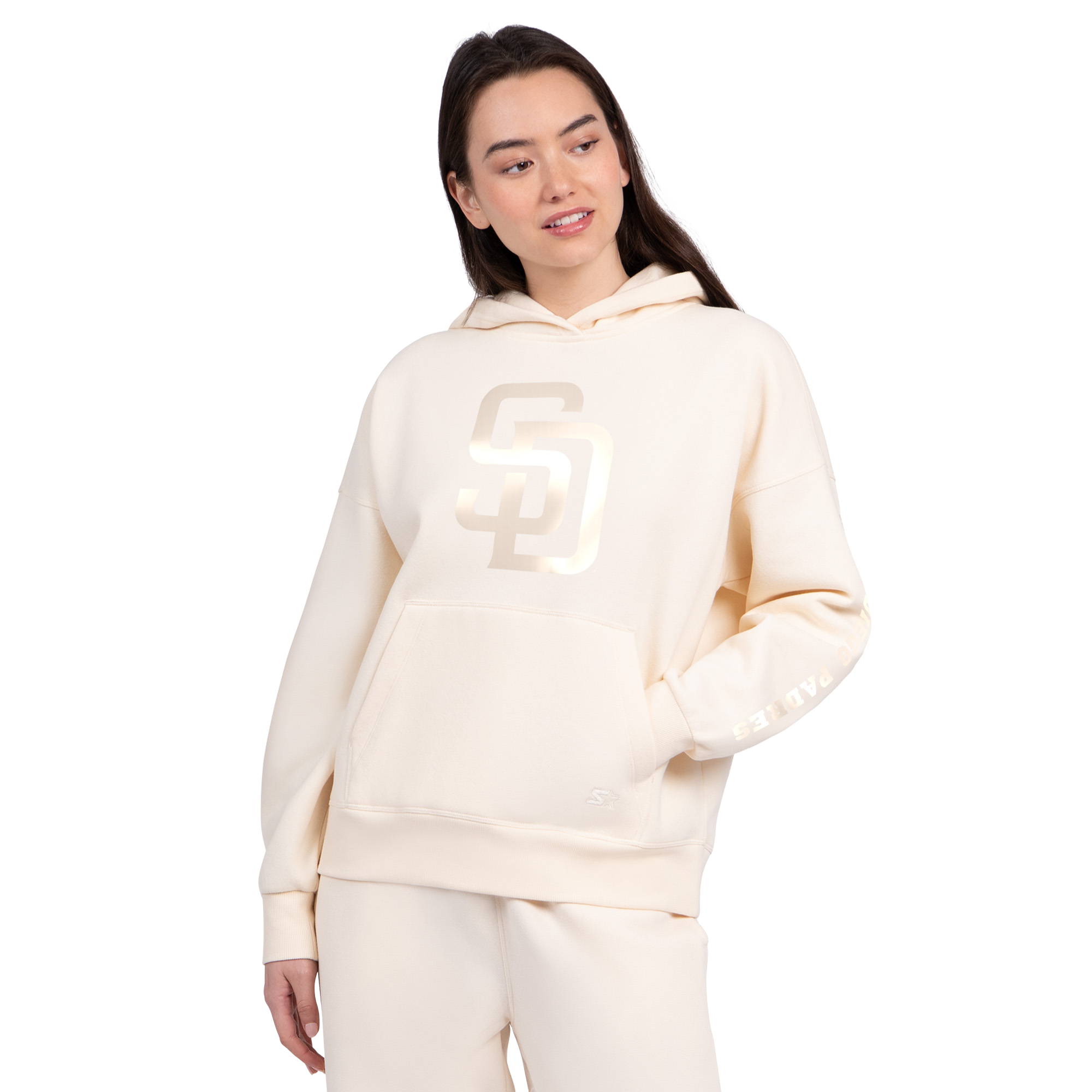 Women’s Starter Cream San Diego Padres Pastel Relaxed Hoodie Women’s Starter Cream San Diego Padres Pastel Relaxed Hoodie