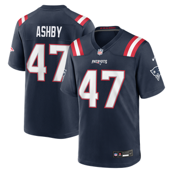 Men's Nike Julian Ashby  Navy New England Patriots Team Game Jersey