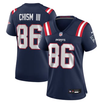 Women's Nike Efton Chism III  Navy New England Patriots Team Game Jersey