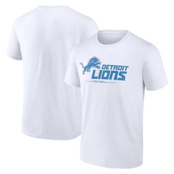 Men's White Detroit Lions Team Lockup T-Shirt