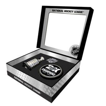 Los Angeles Kings Stanley Cup Champions Mini Replica Stanley Cup & Puck Gift Box Set